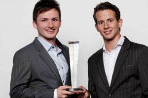 David Bachmann (l.) und Marc Massenz, die Gewinner des STARTUPS.CH AWARDS 2011