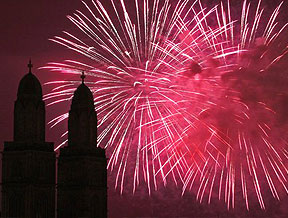 Feuerwerk in Zürich